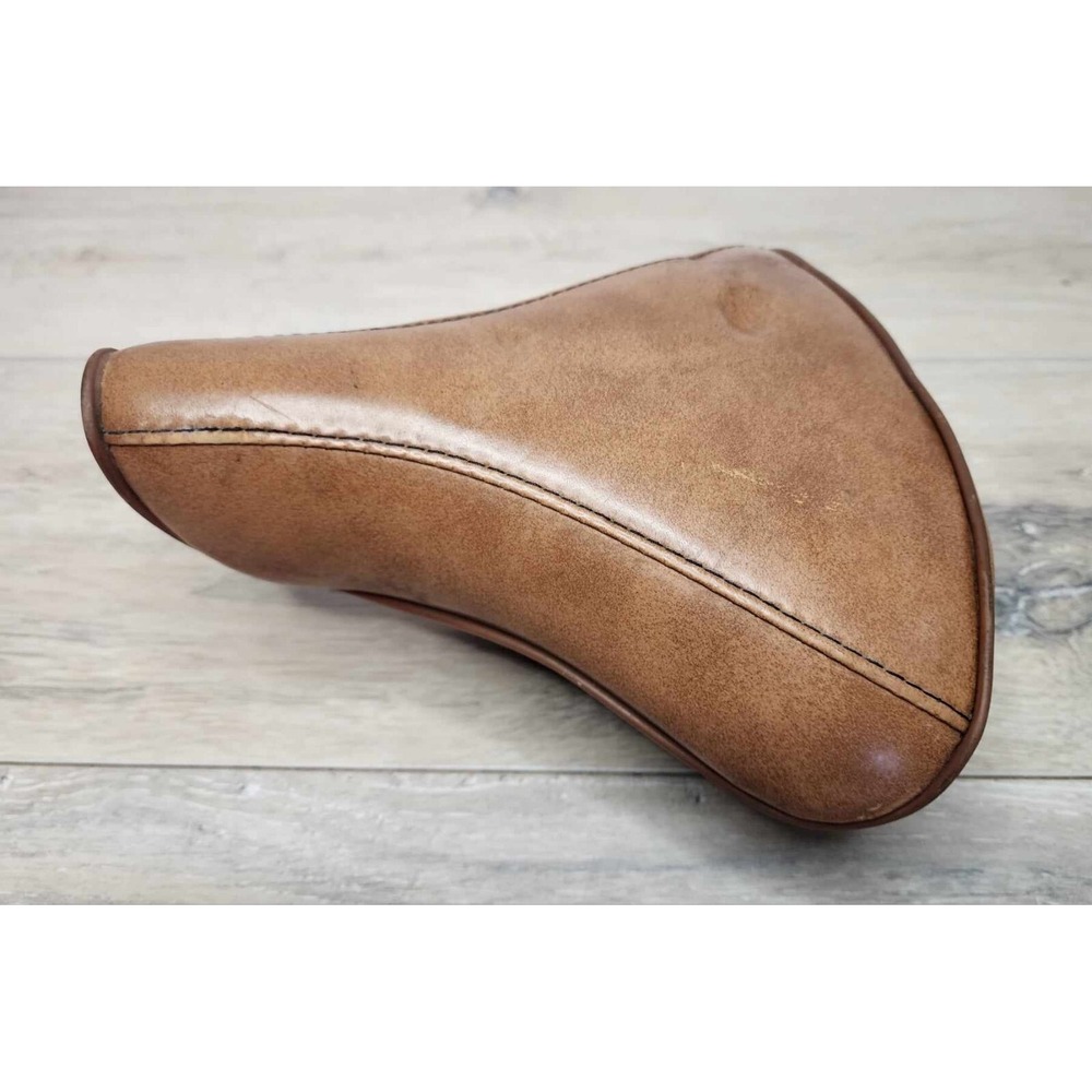Vintage Persons Bicycle Cruiser Saddle Seat Made in USA Brown tan - Picture 6 of 13